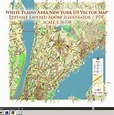 White Plains New York US PDF Vector Map: City Plan Low Detailed (for ...