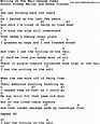 Country Music:Writing On The Wall-George Jones Lyrics and Chords