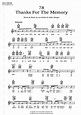 Frank Sinatra-Thanks For The Memory Sheet Music pdf, - Free Score ...