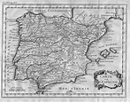 AREA Diseño & Vintage: Grabado Mapa de España/ 1750