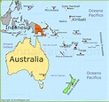 Mappa Oceania | Cartina Oceania - AnnaMappa.com
