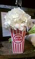 Adorable popcorn "vase" with hydrangias Hydrangia, 90th Birthday ...