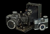 Three cameras 2 stock photo. Image of isolated, flash - 12441256