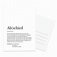 Definition Abschied - Postkarte | Im LIEBLINGSMENSCH Onlineshop ...