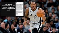 Kawhi's) health is #1 priority': Leonard's fan page gives...