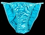 Satin String Bikini Panties Light Blue - Etsy UK