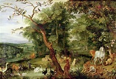 The Garden of Eden with fall of man — Jan Brueghel The Elder