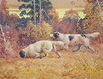 Frederick Mortimer Lamb - Two Pointers in Landscape For Sale at 1stDibs