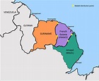 Map of the Guiana Shield with the Malakit distribution points ...