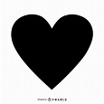 Black Isolated Heart Vector Download