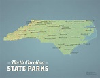 North Carolina State Parks Map 11x14 Print - Best Maps Ever