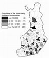 Map of Finnish municipalities. Base map Finnish Land Survey. | Download ...