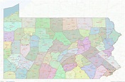 Pennsylvania County Map – shown on Google Maps