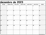 dezembro de 2023 calendario grátis em português | Calendario dezembro