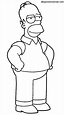 Dibujos Sin Colorear: Dibujos de Homer Simpson para Colorear