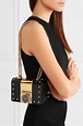 Balmain Embellished Two-tone Leather Shoulder Bag in Black - Lyst
