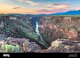 Taos, New Mexico, USA at Rio Grande Gorge Bridge over the Rio Grande at ...