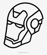Iron Man Mask Coloring Page - Dibujos De Iron Man Blanco Y Negro PNG ...