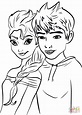 Elsa And Jack Frost Free Online Coloring Pages