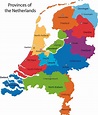 Netherlands provinces map - Map of Netherlands provinces (Western ...