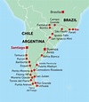 patagonia map - Google Search | Viagens rodoviárias, Destinos viagens ...