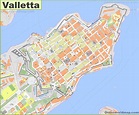 Detailed Map of Valletta - Ontheworldmap.com