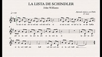 LA LISTA DE SCHINDLER: (flauta, violín, oboe...) (partitura con ...