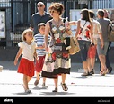 Helena Bonham Carter takes a walk on the Southbank with her children ...