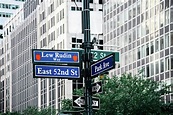 Lew Rudin Way road sign in Midtown of New York Photograph by JJF Architects