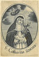 KATHARINA von Siena. "S: Catharina Senensis:". Halbfigur nach halbrecht ...