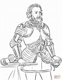 Hernán Cortés coloring page | Free Printable Coloring Pages