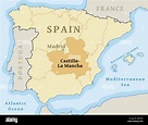 Comunidad Autónoma de Castilla-La Mancha mapa de ubicación dentro de ...