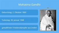 Mahatma Gandhi • Steckbrief und Lebenslauf · [mit Video]