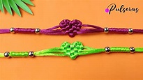 Cómo hacer pulsera de hilo fácil y rápida # Paso a Paso | DIY Macrame ...