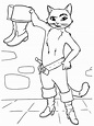 Dibujos para colorear - El gato con botas.