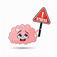 Sistema de respuesta al estrés humano. personaje cerebral de ...