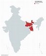 [Map] How the Middle East's population fits into India() | India map ...