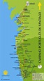 Camino Portugues coastal route map - Portuguese camino coastal route ...