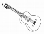 Electric Guitar Outline Drawing at PaintingValley.com | Explore ...