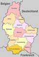 Luxemburg Karte mit Regionen & Landkarten mit Provinzen