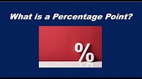 What is a percentage point? - YouTube