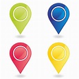 Vector for free use: Map markers