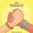 Sfondo di giorno felice di amicizia disegnata a mano | Vettore Premium