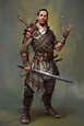 Bard Male, Scottish themed bard in tartan with multiple swords. Male ...