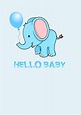 Hello Baby Boy Greeting Card | Etsy