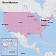 StepMap - Karte Boston - Landkarte für USA