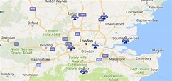 Map Of London Airports - Metro Map