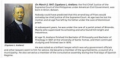 Cayetano Arellano was born in Orion, Bataan March 2, 1847