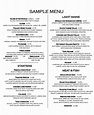 Printable Restaurant Menus With Prices