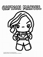 Capitana Marvel Para Colorear Kawaii - Dibujos Para Colorear Y Pintar